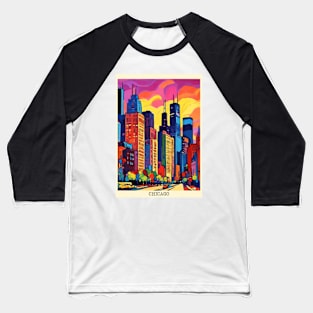 fauvism art of chicago city usa 2 Baseball T-Shirt